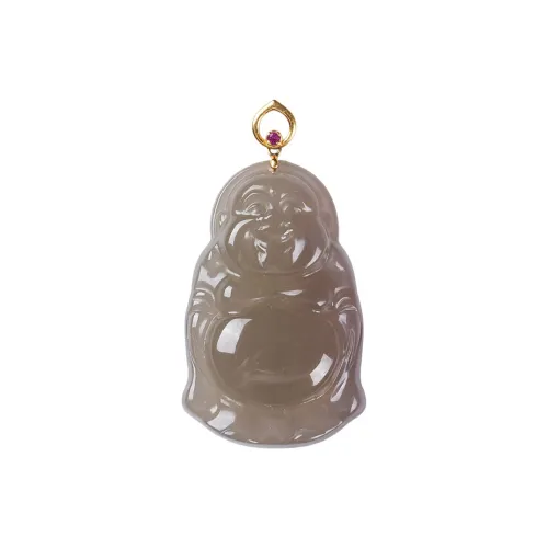 Execute The Blessing Hetian Jade Pendants Smoky Purple Unisex