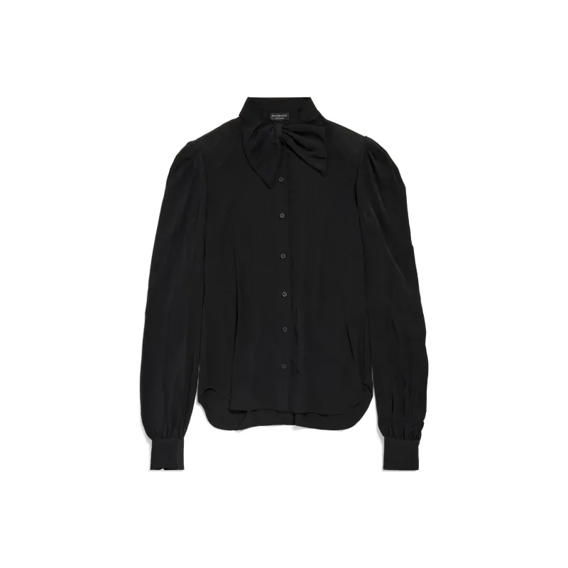 Balenciaga Bow Detailed Long Sleeve Shirt-0