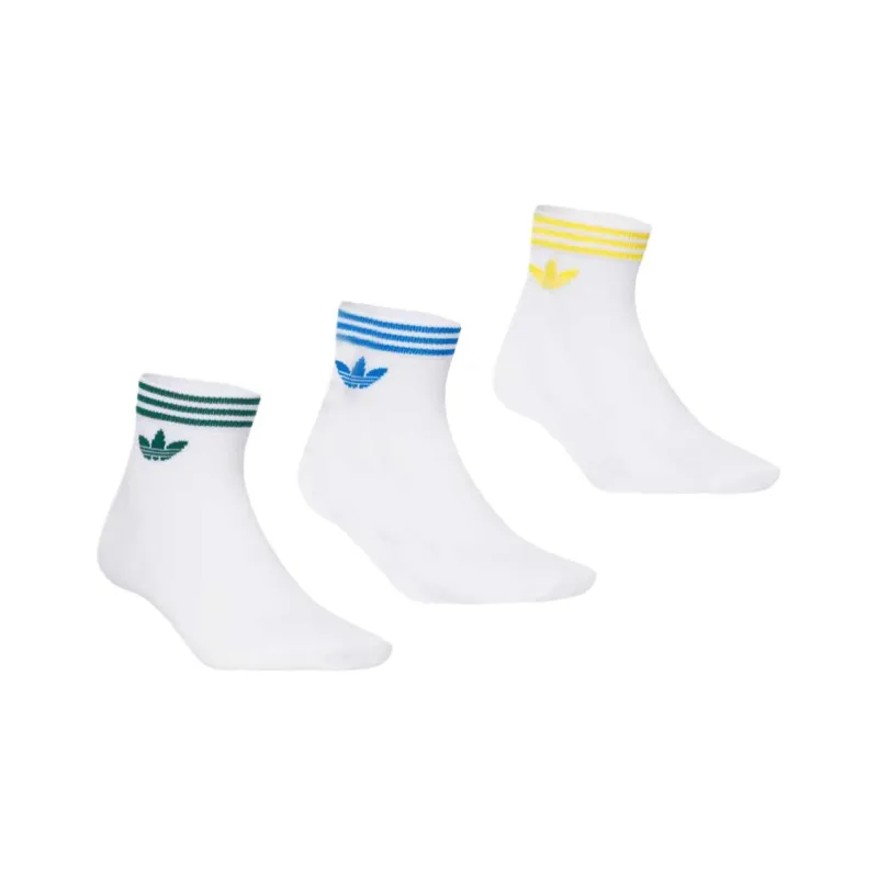 Adidas Originals TREF Ankle Socks Women's 3 Pack White-1