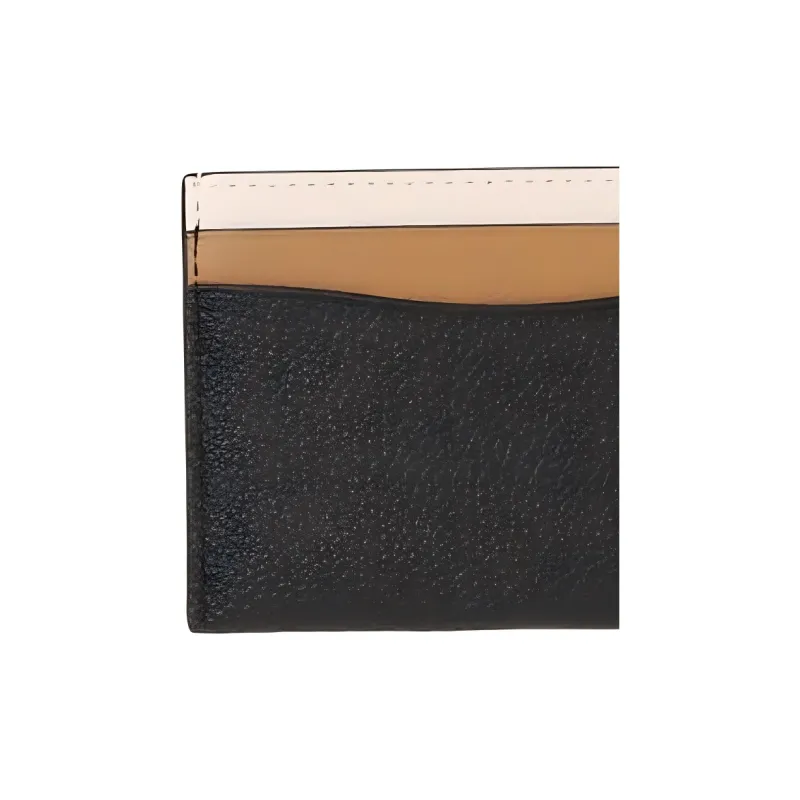 COACH Leather Card Holder Mini Women's Black & Multicolor-3