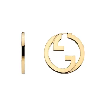 GUCCI Aluminum Earrings Unisex Gold