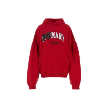 Balenciaga Round Hoodie 'Faded Red'