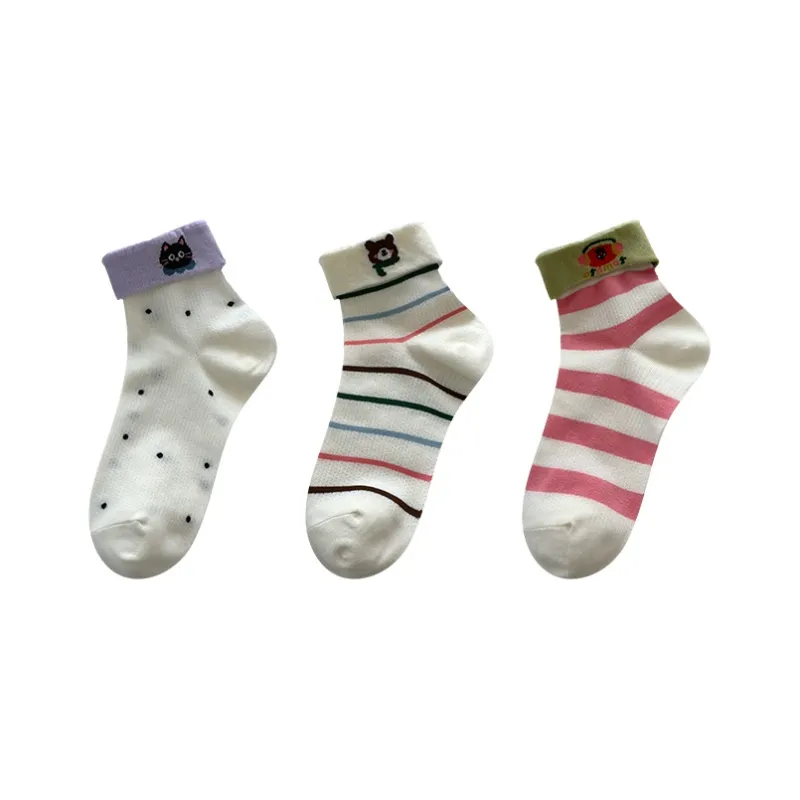 Moremoli Mid Calf Socks Women's 3 Pack-8