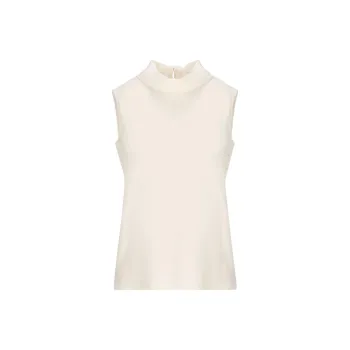 Valentino Curved Hem Sleeveless Blouse
