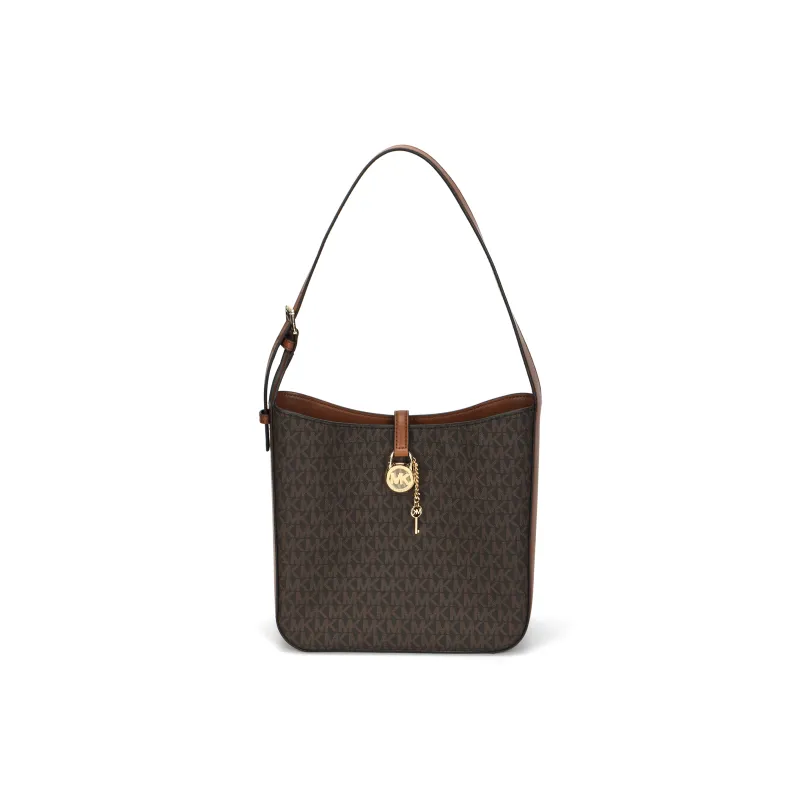 MICHAEL KORS Coated Canvas Handbag Shoulder Bag Small Size Women's Dark Brown-0