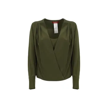 MaxMara Studio V Neck Long Sleeved Top