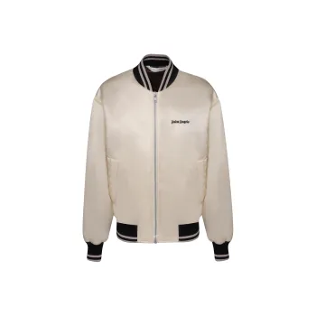 PALM ANGELS Classic Logo Bomber Jacket 'Light Biege/Black'