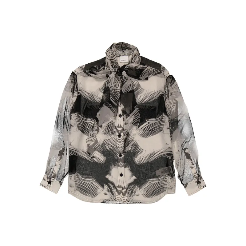 Burberry Shirts Women's Black White-0