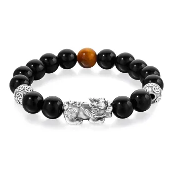 MISS TOOYA Natural Obsidian Bracelets Unisex