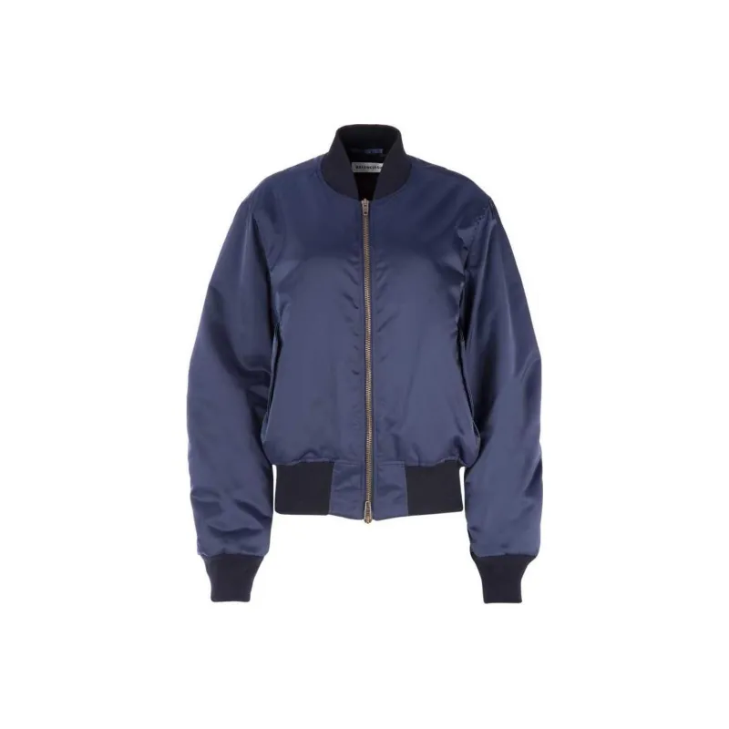 Balenciaga Wave Logo Bomber Jacket 'Blue'-0