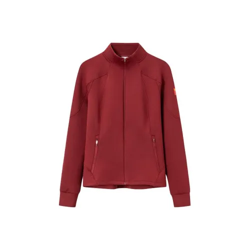 Anta All weather Jackets Coats Women's Dark Rosy Red