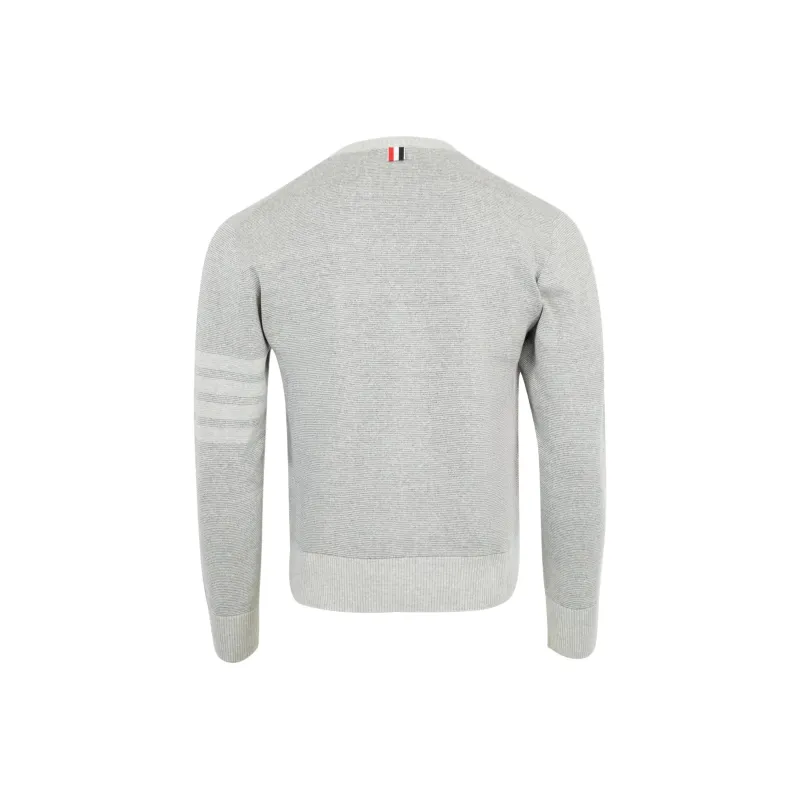 THOM BROWNE 4 Bar Stripe V neck Sweater-1