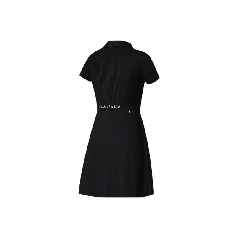 FILA Golf Series Short Sleeved Dress Women's Pitch Black-1