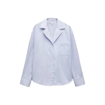 ZARA ZW Series Shirt Women's Blue/White