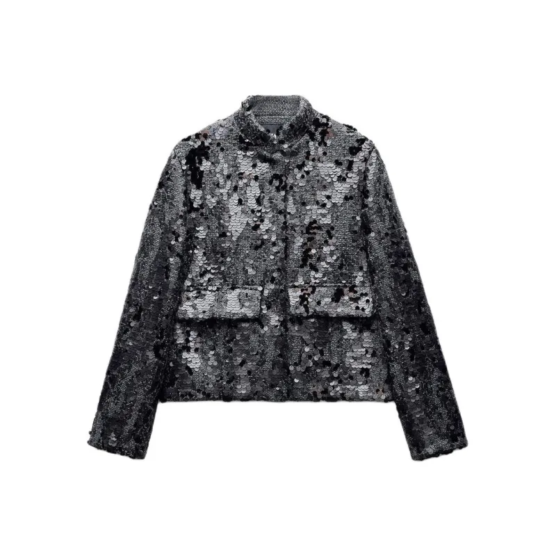 ZARA ZW Series Jackets Coats Women's Gray-0