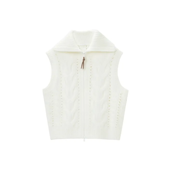 OVV Knitwear Women's Ecru Solid Color A7-0