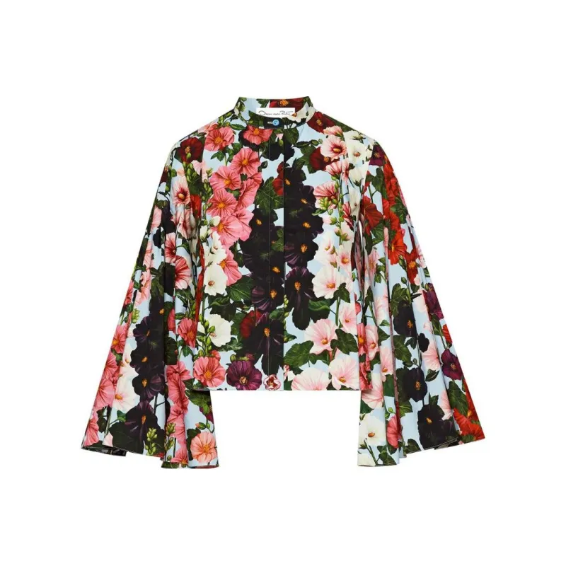 Oscar De La Renta Floral-print Wide-sleeve Blouse-0