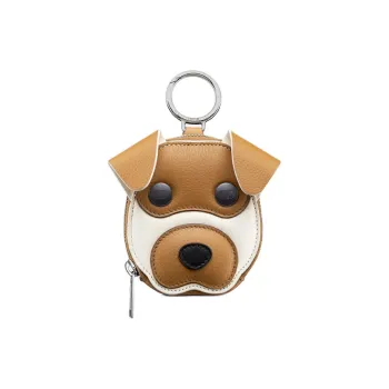DIOR Cow Leather Coin Purse Mini Men's White & Brown