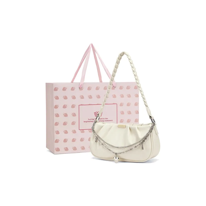 CORALDAISY Synthetic Leather Crossbody Bag, Shoulder Bag Regular Women's Crescent White-10
