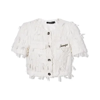 LA CRAWFISH Chiffon Shirt Women's Ecru