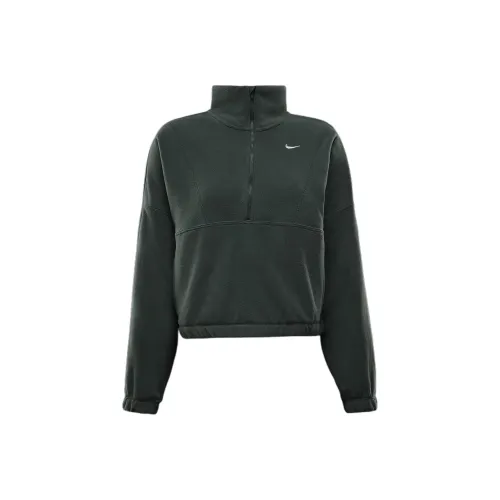 Nike One Women's Therma FIT Oversized 1/2 Zip Fleece Top