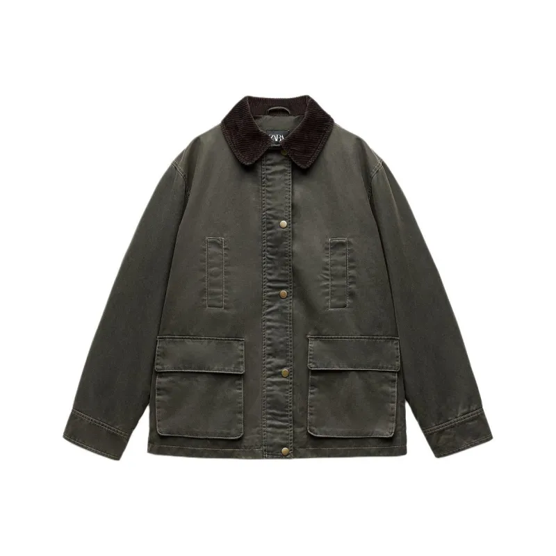 ZARA Jackets Coats Women's Green-0