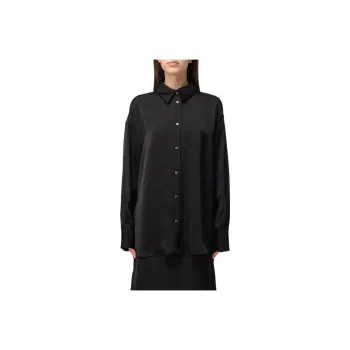 Fabiana Filippi Drop Shoulder Satin Elongated Shirt
