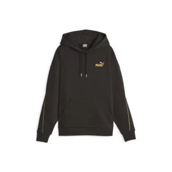PUMA Essentials+ MINIMAL GOLD Hoodie Fleece Sweatshirt Women's Black