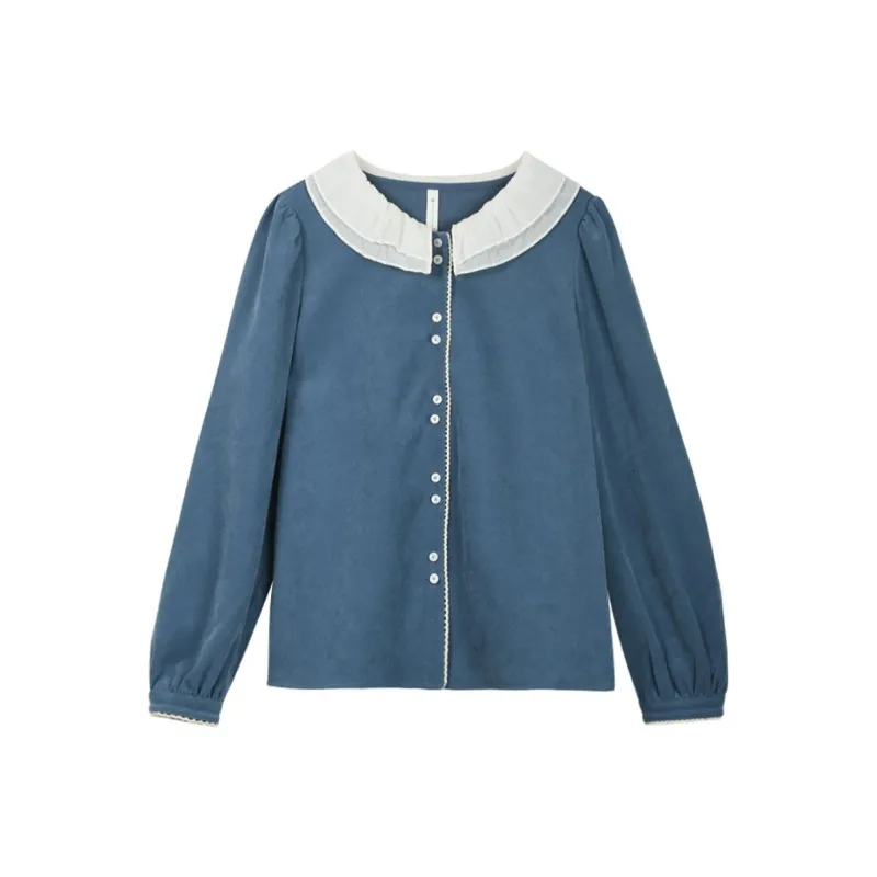 MISHOW Shirt Women's Vintage Blue-0