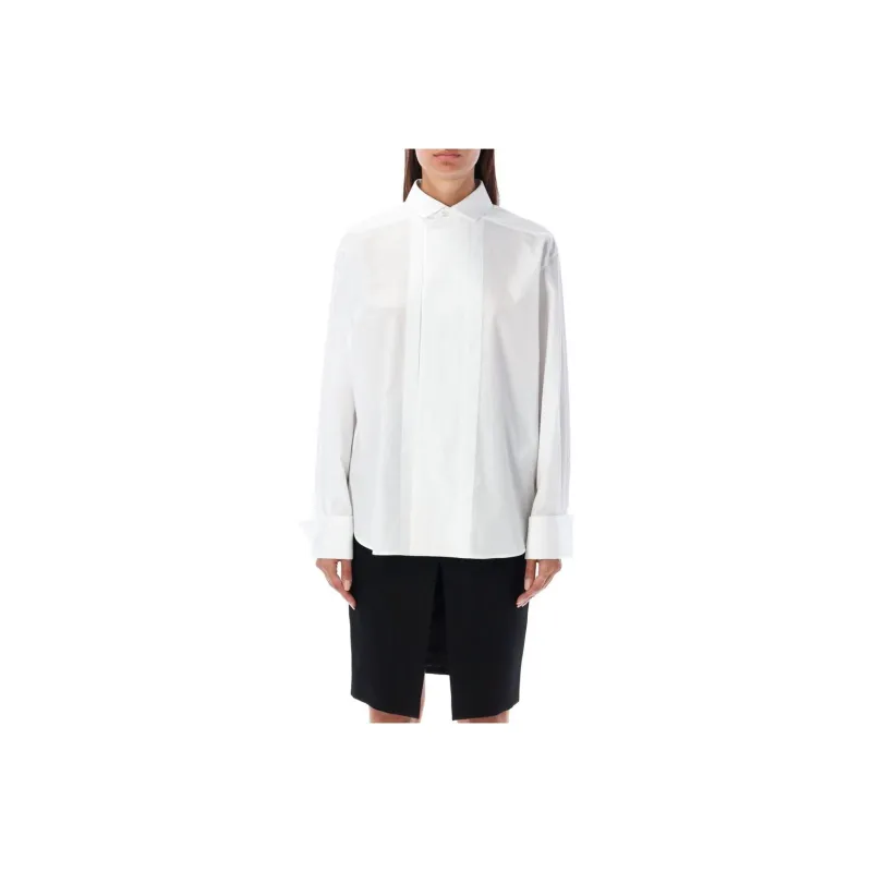 SAINT LAURENT Straight Hem Poplin Shirt-0
