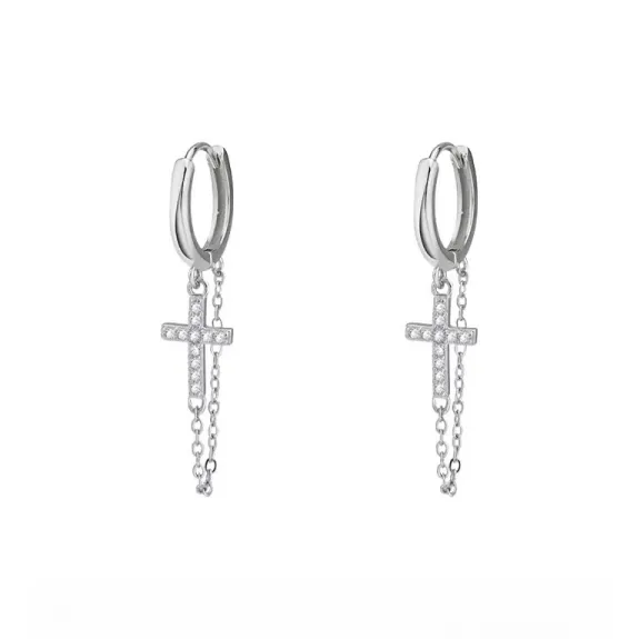 Mr. Shang 925 Sterling Silver Earrings Unisex-3