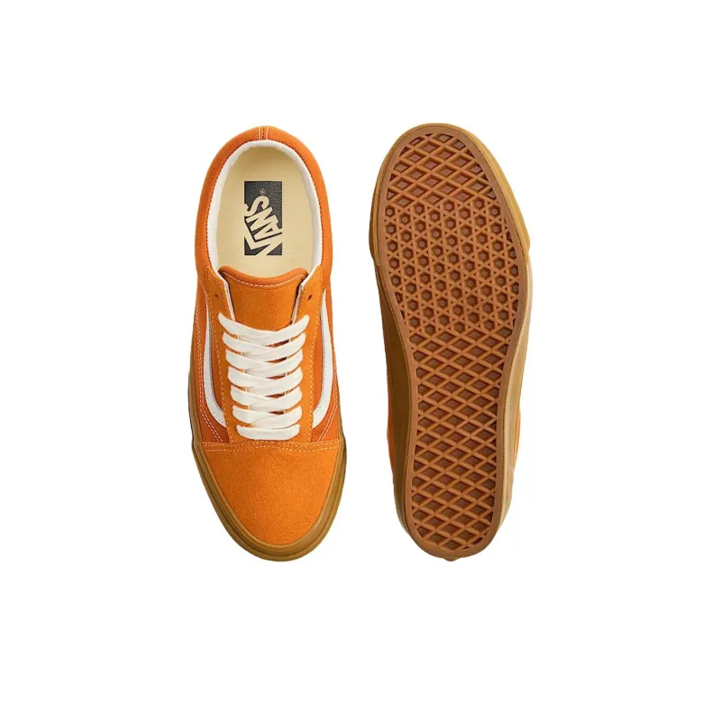 Vans LX OLD SKOOL Anti Slip Wear Resistant Low Top Skateboard Shoes Unisex Orange-2