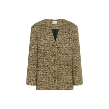 MEIYANG Jackets Coats Women's Coffee Floral