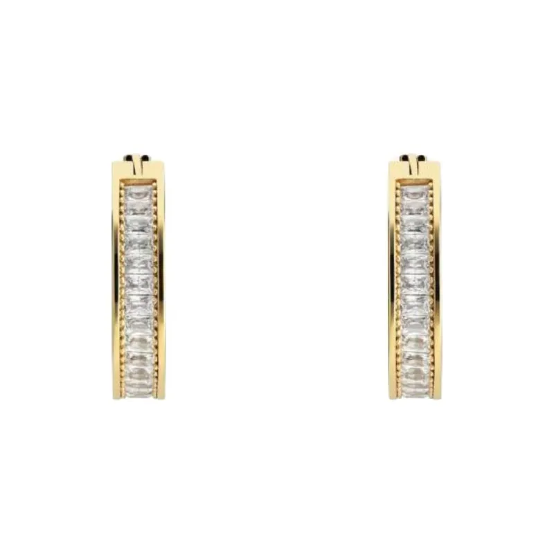 GUCCI Brass, Enamel, Crystal Earrings Unisex Pink-1