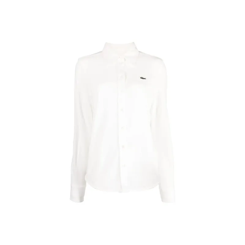LACOSTE Logo embroidered Long sleeve Piqué Shirt-0