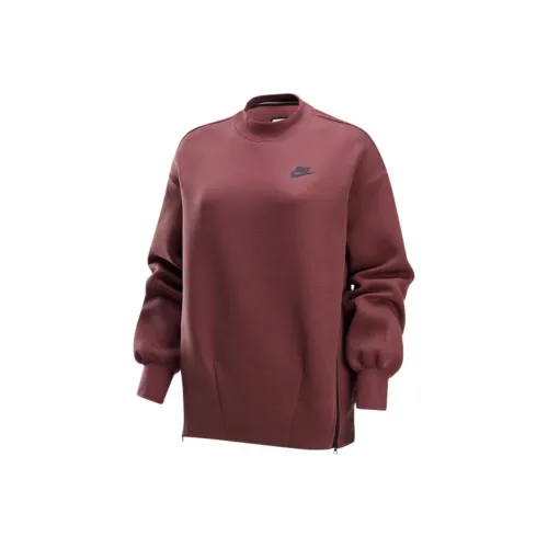Nike Sportswear Tech Fleece Sweatshirt Women's Red Brown/Black