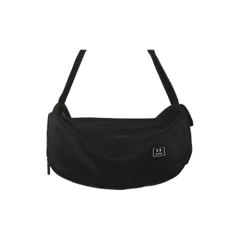Tonlion Nylon Shoulder Bag Unisex Black/White