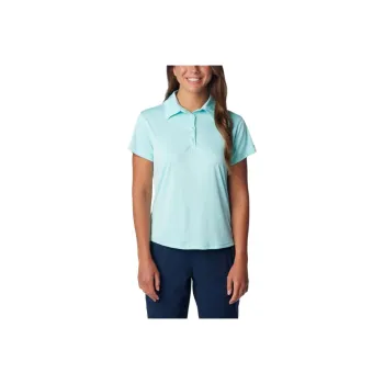 Columbia PFG Tidal Tee™ Short Sleeve Polo Shirt Women's Light Blue