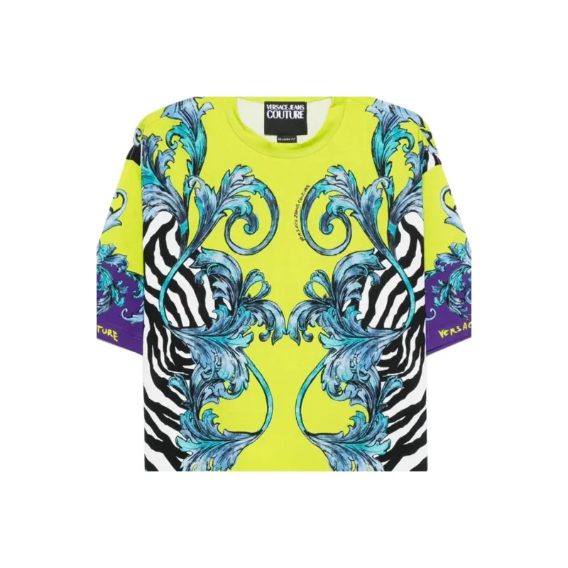 VERSACE JEANS COUTURE Zebra Barocco print T shirt-4