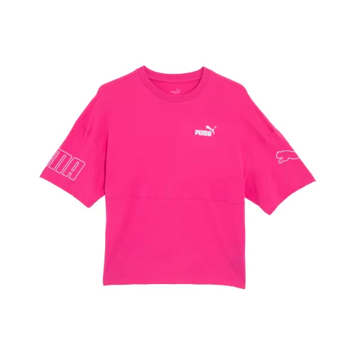 PUMA Women's Basic Series Drop Shoulder Sleeve T Shirt Women's Rose Red