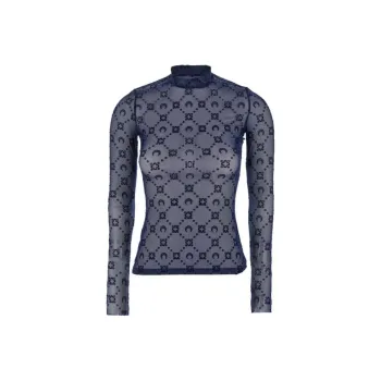 Marine Serre Second Skin Semi-Sheer Top