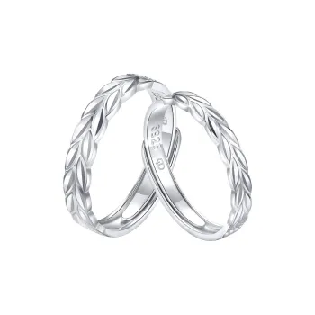 QIDUYINSHI S925 Silver Rings Unisex Silver, Yellow