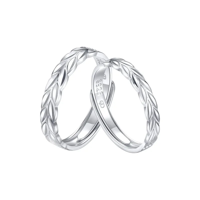 QIDUYINSHI S925 Silver Rings Unisex Silver, Yellow-0