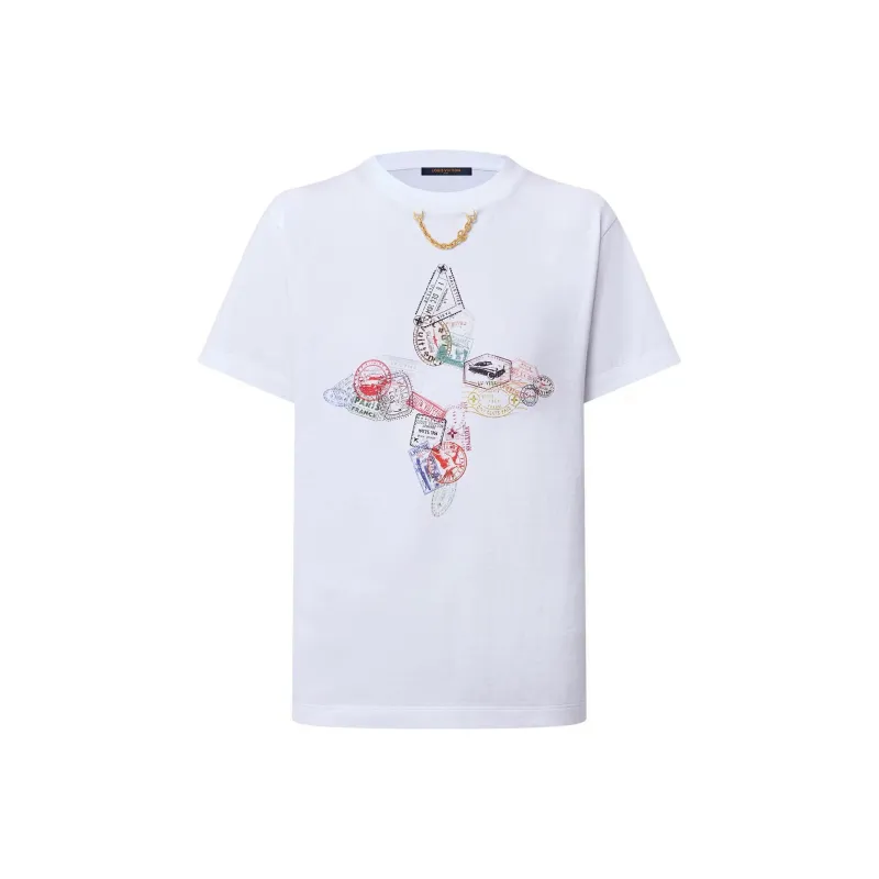 LOUIS VUITTON Travel Stamp Flower T Shirt-0