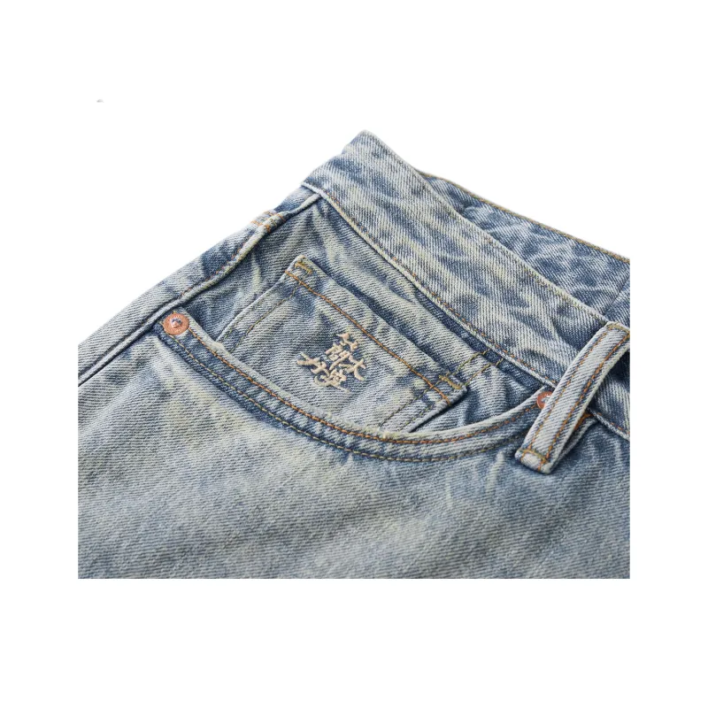 SIMWOOD Jeans Men's Washable Nostalgic Medium Blue-3