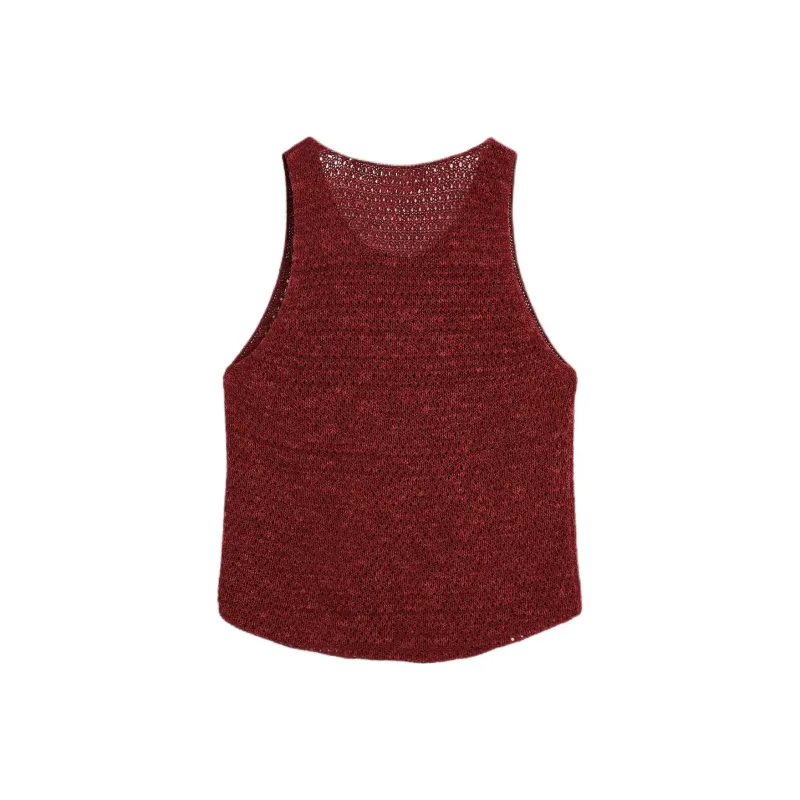 Massimo Dutti Tank Top Women's Dark Red-1