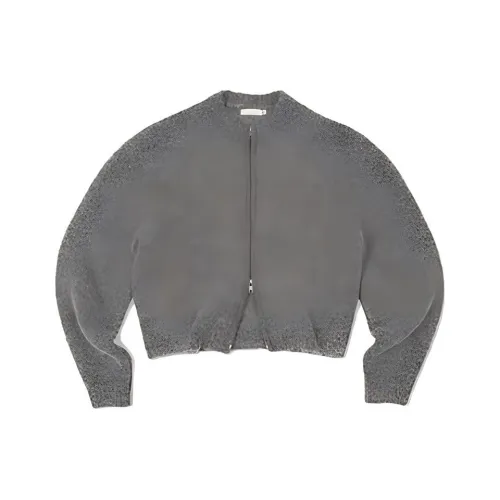 LOW CLASSIC FW23 ALPACA ZIP UP CARDIGAN Knitwear Women's Cream Gray