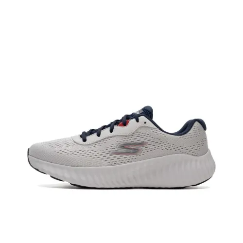 Skechers GO RUN Abrasion Resistant Breathable Low Top Running Shoes Men's Gray