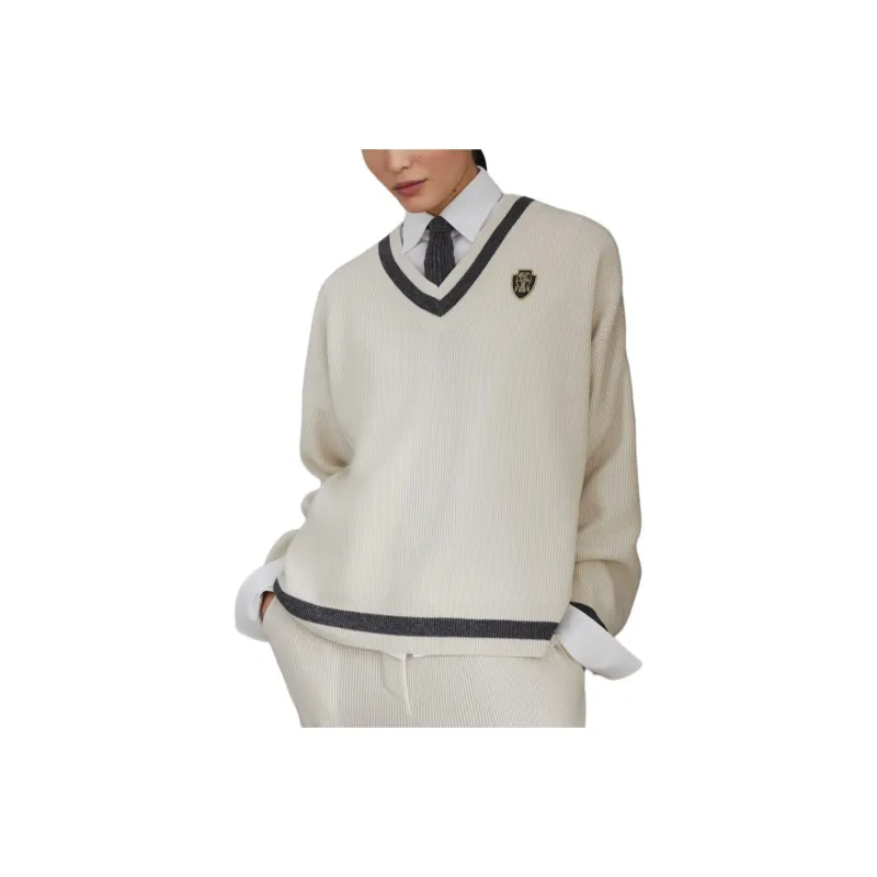 Brunello Cucinelli V Neck Knitted Jumper-0