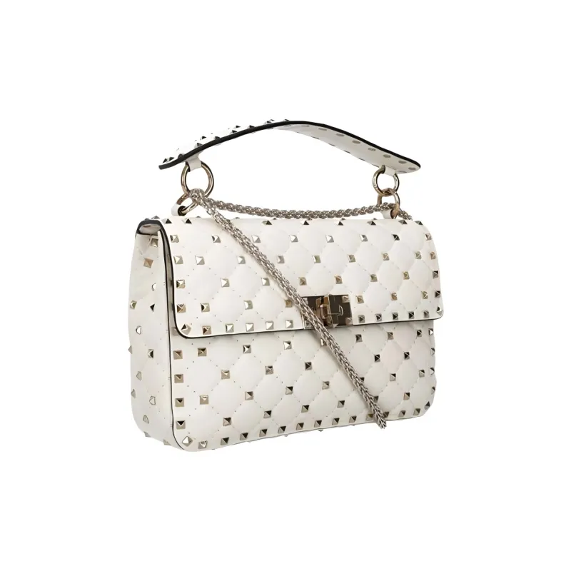 Valentino Sheepskin Shoulder Bag, Crossbody Bag Regular Women's Ecru-1